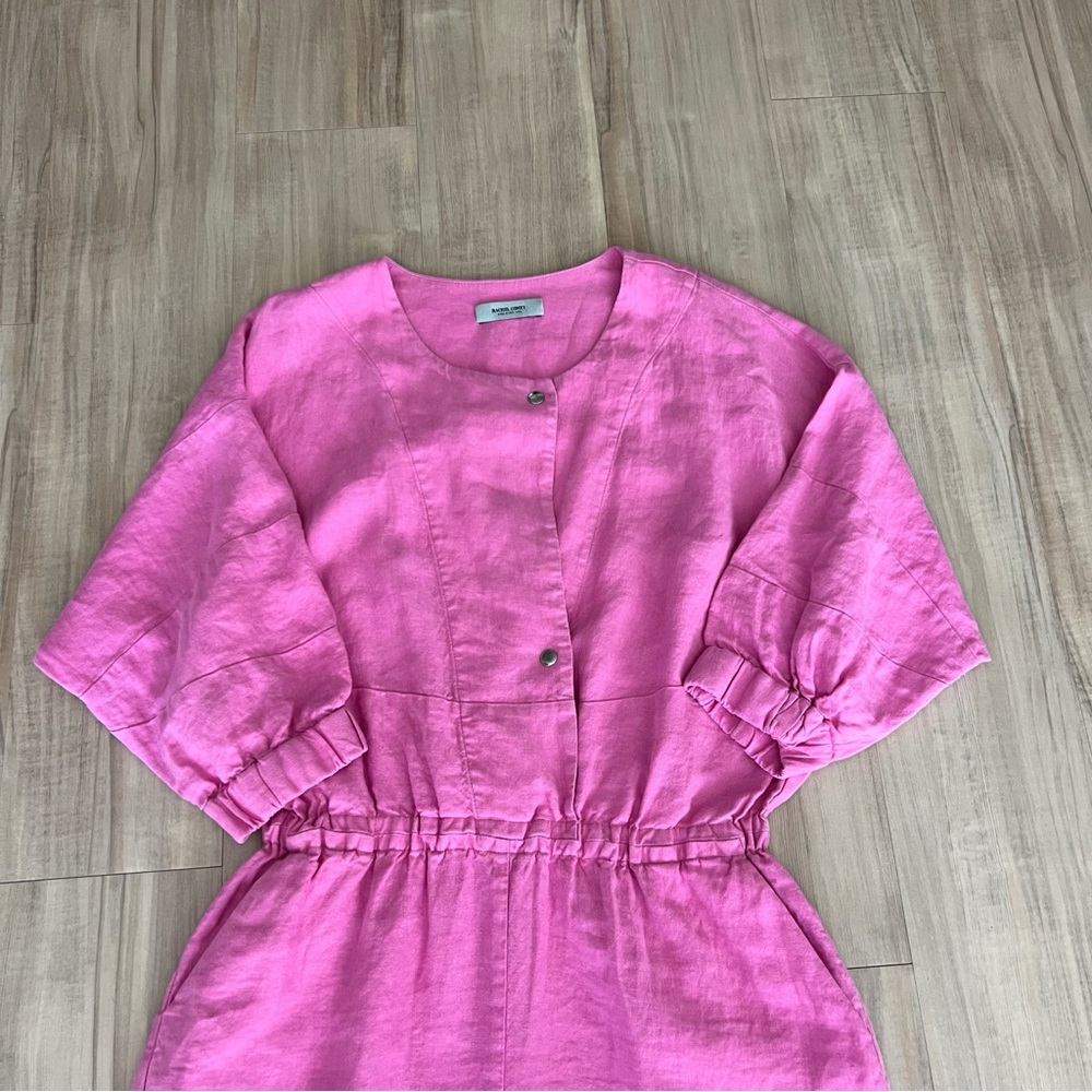 Rachel Comey Hot Pink Linen Holt Jumpsuit - Picture 7 of 10